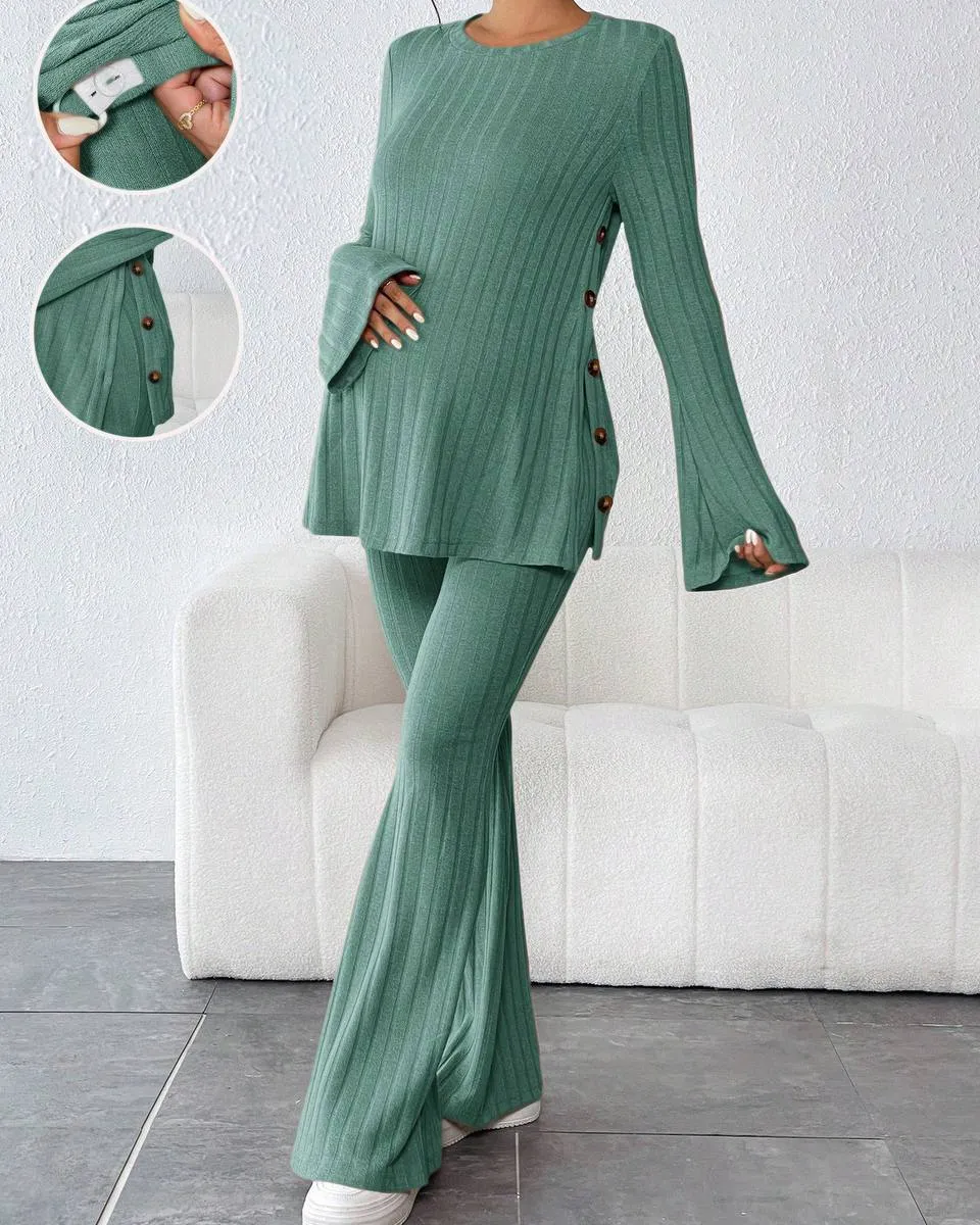 Stylish Light Green Maternity Complete Outfit